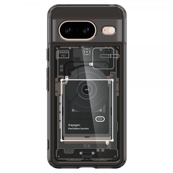 Spigen Google Pixel 8 -suojakuori Ultra Hybrid Zero One, musta