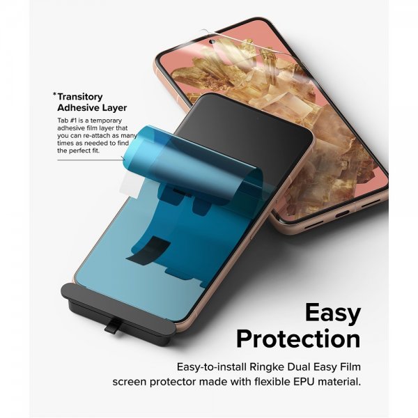 Ringke Google Pixel 8 -näytönsuoja Dual Easy Film 2 kpl