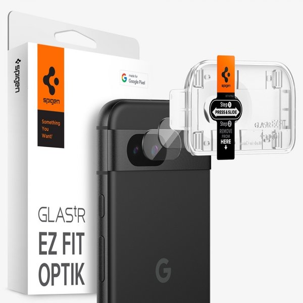 Spigen Google Pixel 8a Kameransuojus Lasia.tR EZ Fit Optik 2-pack Crystal Clear