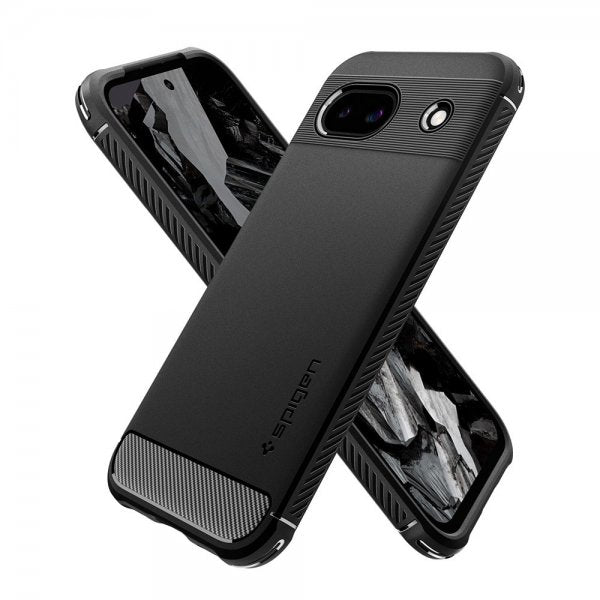 Spigen Google Pixel 8a -kuori Rugged Armor Matte Black