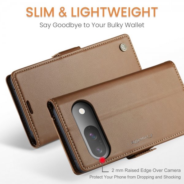 CaseMe Google Pixel 9/Pixel 9 Pro suojakuori 023 Series ruskea