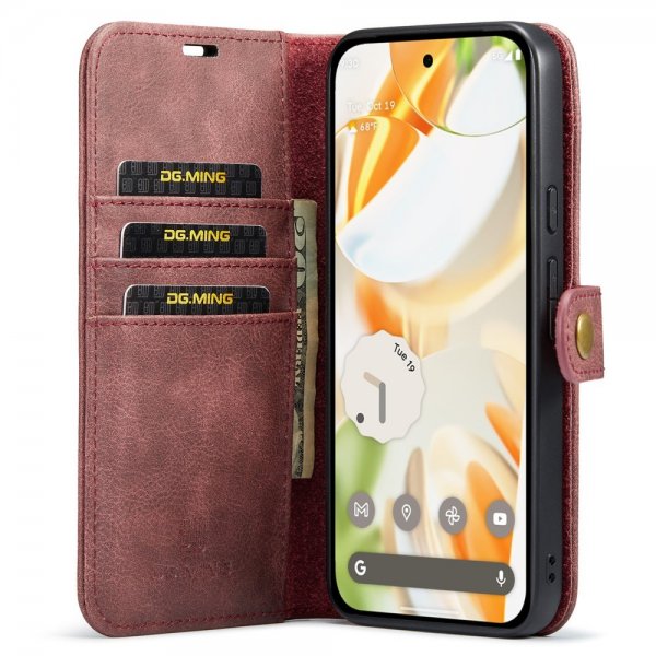 Dg.Ming Google Pixel 9/Pixel 9 Pro Suojakotelo Irrotettavalla Kuorella, Punainen