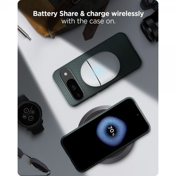 Spigen Google Pixel 9/Pixel 9 Pro Kuori Liquid Air Abyss Green
