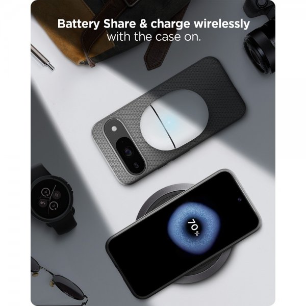 Spigen Google Pixel 9/Pixel 9 Pro Kuori Liquid Air Marble Gray