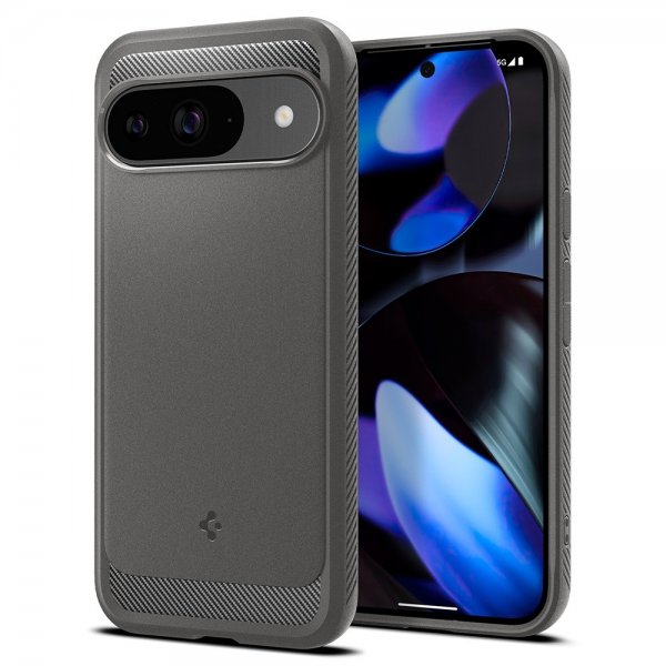 Spigen Google Pixel 9/Pixel 9 Pro Suojakuori Rugged Armor Marble Gray