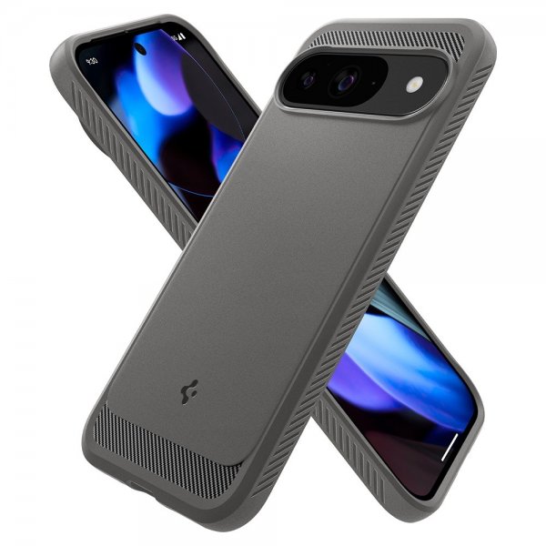 Spigen Google Pixel 9/Pixel 9 Pro Suojakuori Rugged Armor Marble Gray