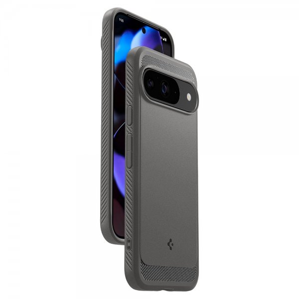 Spigen Google Pixel 9/Pixel 9 Pro Suojakuori Rugged Armor Marble Gray