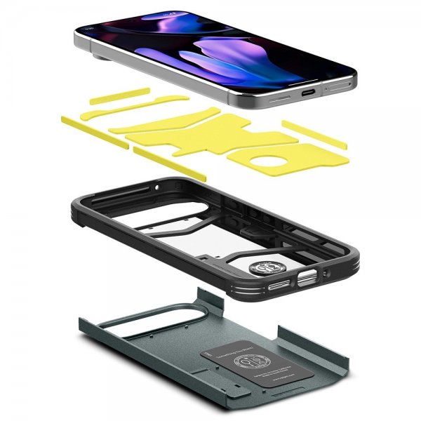 Spigen Google Pixel 9/Pixel 9 Pro Suojakuori Tough Armor Abyss Green