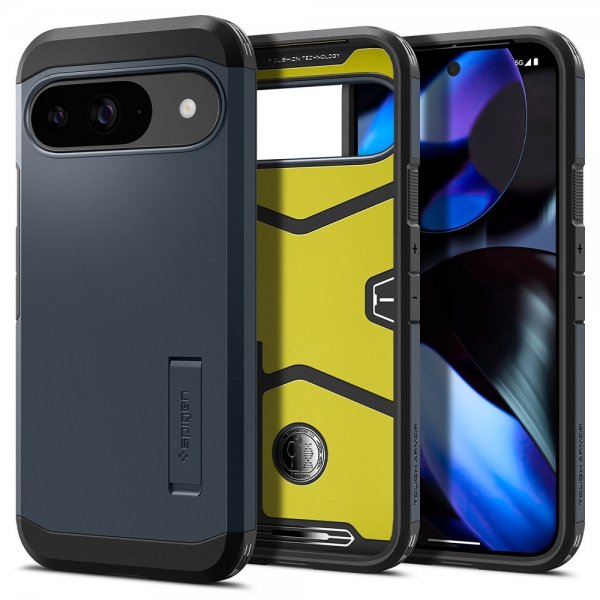 Spigen Google Pixel 9/Pixel 9 Pro kuori, Tough Armor, Metal Slate