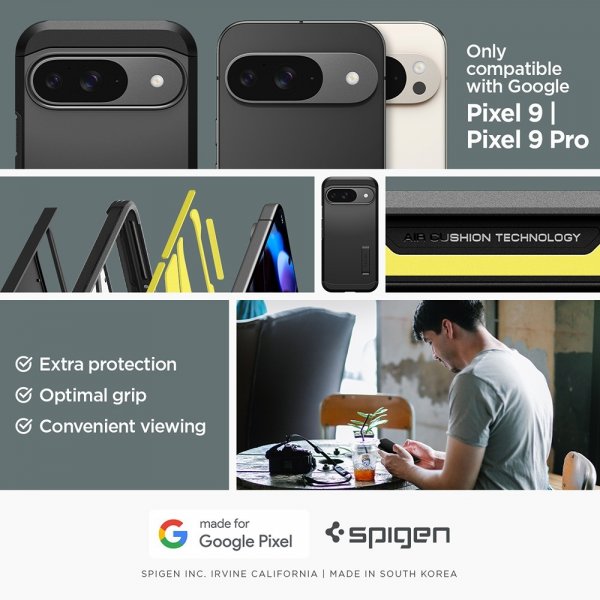 Spigen Google Pixel 9/Pixel 9 Pro Kuori Tough Armor Musta