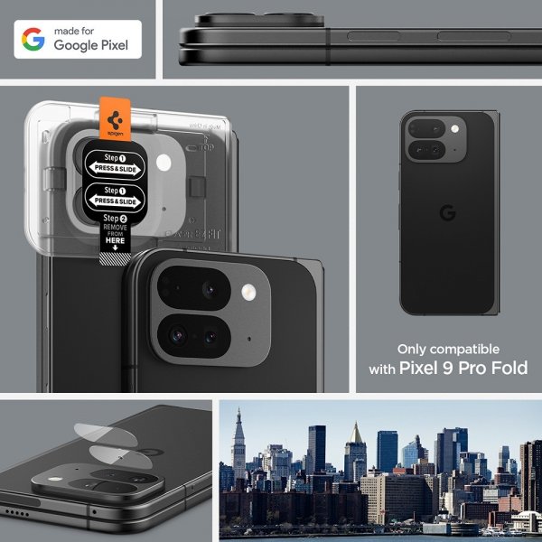Spigen Google Pixel 9 Pro Fold Kamerasuojalasi.tR EZ Fit Optics 2-pack
