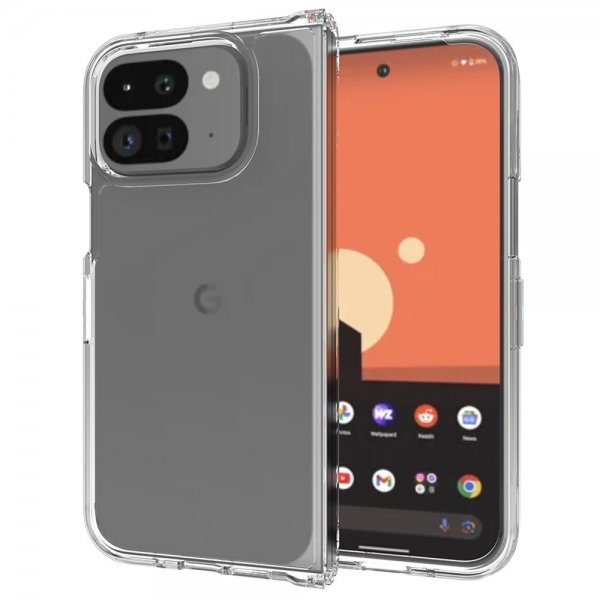 Google Pixel 9 Pro Fold Suojakuori Läpinäkyvä Läpinäkyvä