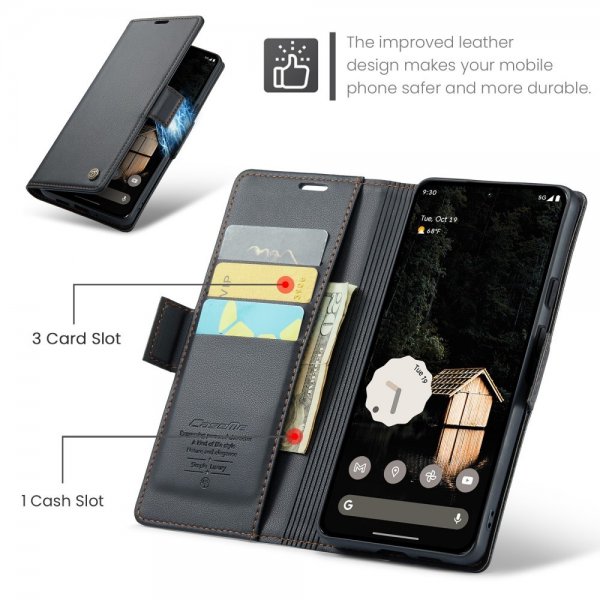 CaseMe Google Pixel 9 Pro XL Kotelo 023 Series Musta