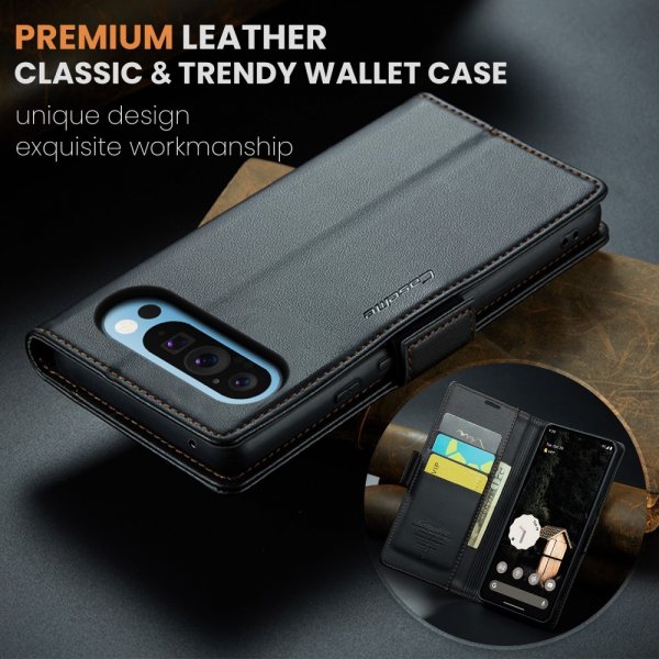 CaseMe Google Pixel 9 Pro XL Kotelo 023 Series Musta