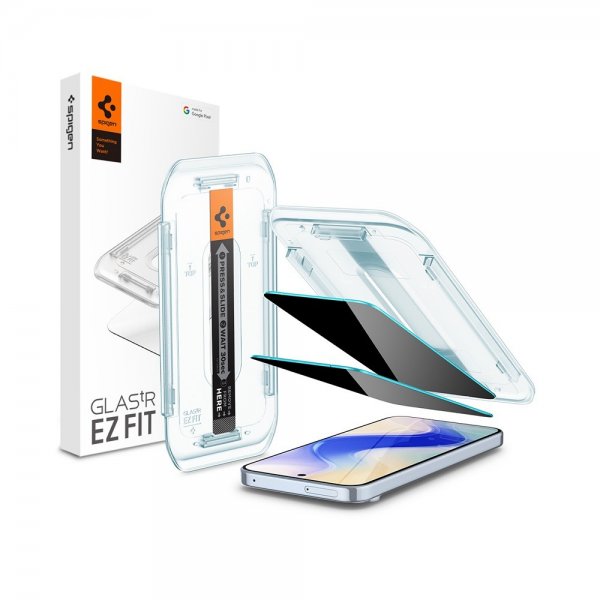 Spigen Google Pixel 9 Pro XL/Pixel 10 Pro XL Näytönsuoja GLAS.tR EZ Fit Privacy 2-pakkaus