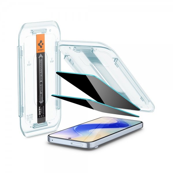 Spigen Google Pixel 9 Pro XL/Pixel 10 Pro XL Näytönsuoja GLAS.tR EZ Fit Privacy 2-pakkaus