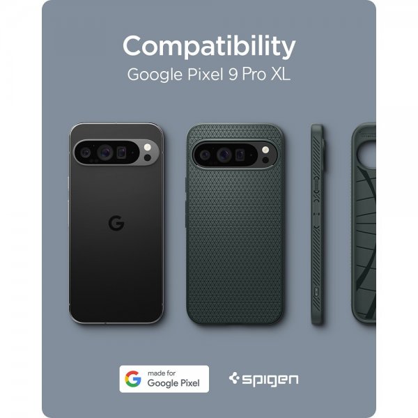 Spigen Google Pixel 9 Pro XL Kuori Liquid Air Abyss Green
