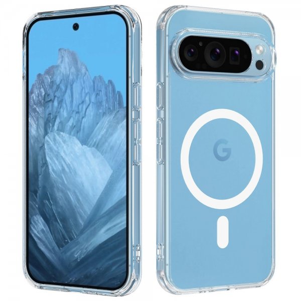 Google Pixel 9 Pro XL -kuori, MagSafe, läpinäkyvä