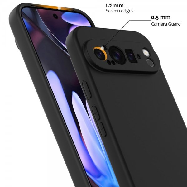 Google Pixel 9 Pro XL Kuori hihnalla Silikoni MagSafe Musta