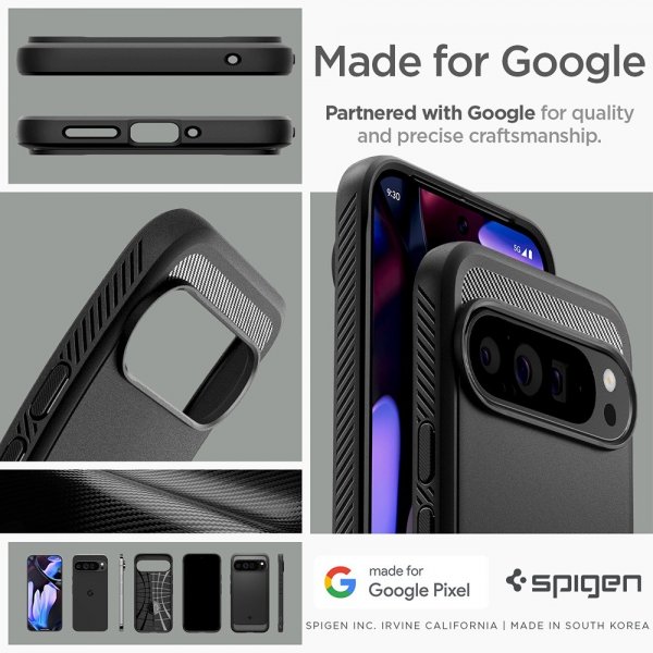 Spigen Google Pixel 9 Pro XL Kuori Rugged Armor Matte Black