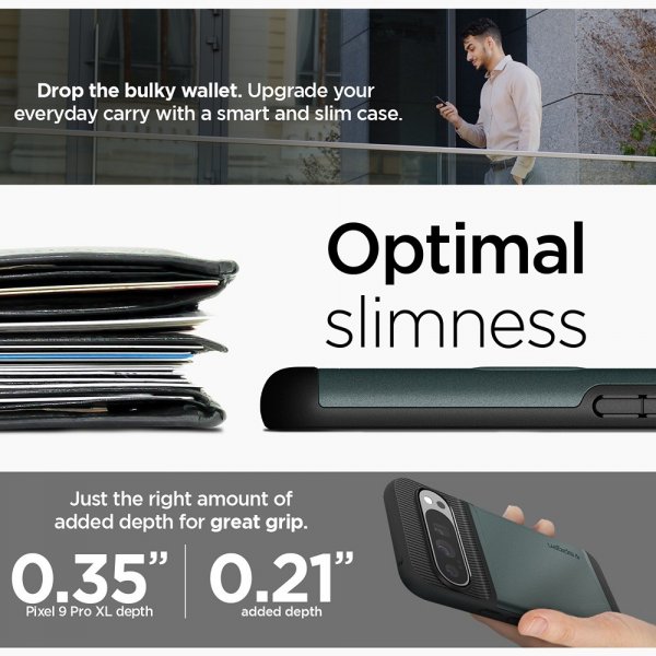Spigen Google Pixel 9 Pro XL Kuori Slim Armor CS Abyss Green