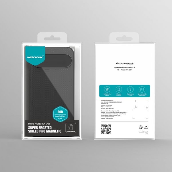Nillkin Google Pixel 9 Pro XL -suojakuori Super Frosted Shield Pro, musta