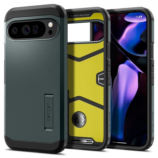 Spigen Google Pixel 9 Pro XL Kuori Tough Armor Abyss Green