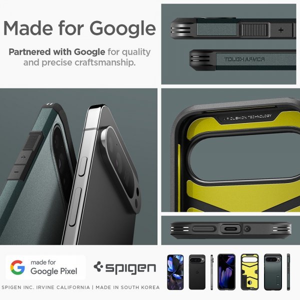 Spigen Google Pixel 9 Pro XL Kuori Tough Armor Abyss Green
