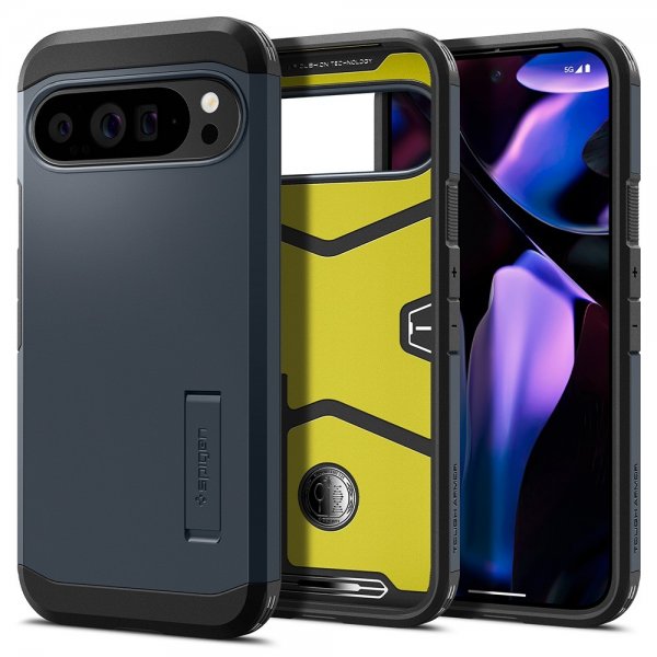 Spigen Google Pixel 9 Pro XL -suojakuori Tough Armor, Metal Slate