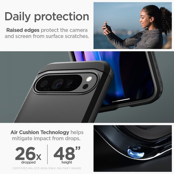 Spigen Google Pixel 9 Pro XL Kuori Tough Armor Musta