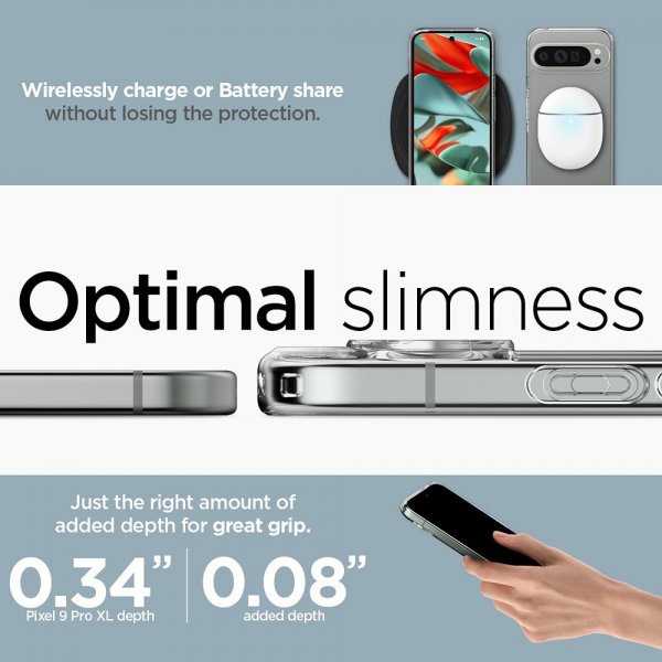 Spigen Google Pixel 9 Pro XL Kuori Ultra Hybrid Crystal Clear