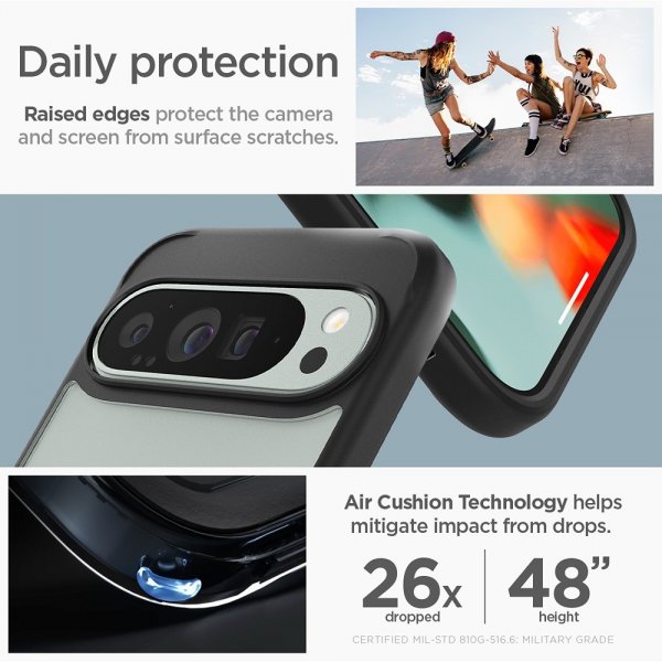 Spigen Google Pixel 9 Pro XL Kuori Ultra Hybrid Matte Black