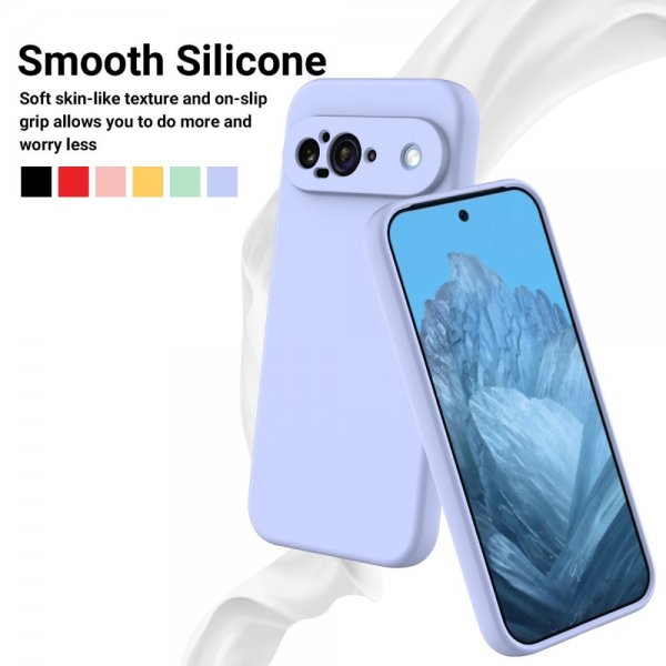 Google Pixel 9 Kuori hihnalla Silikoni Lila