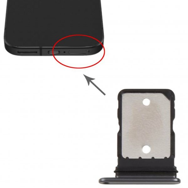 Google Pixel 9a SIM-korttipidike - Musta