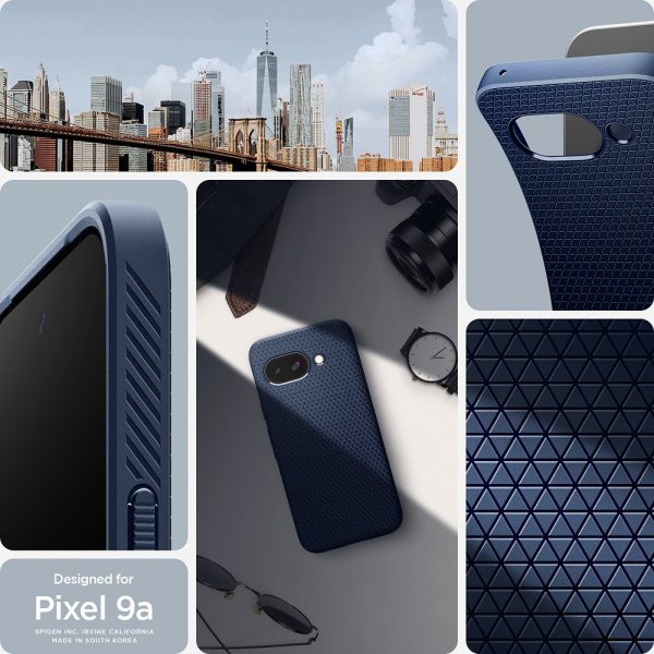 Spigen Google Pixel 9a Suojakuori Liquid Air Navy Blue
