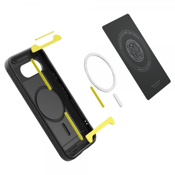 Spigen Google Pixel 9a suojakuori Rugged Armor MagFit Matte Black