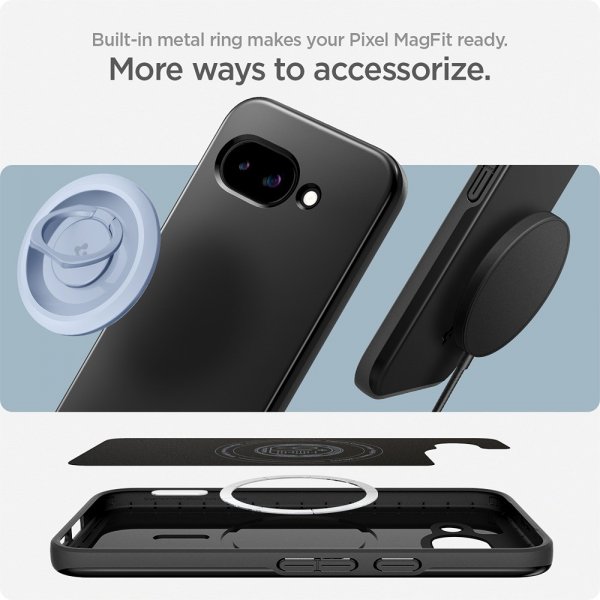 Spigen Google Pixel 9a Kuori Thin Fit MagFit Musta