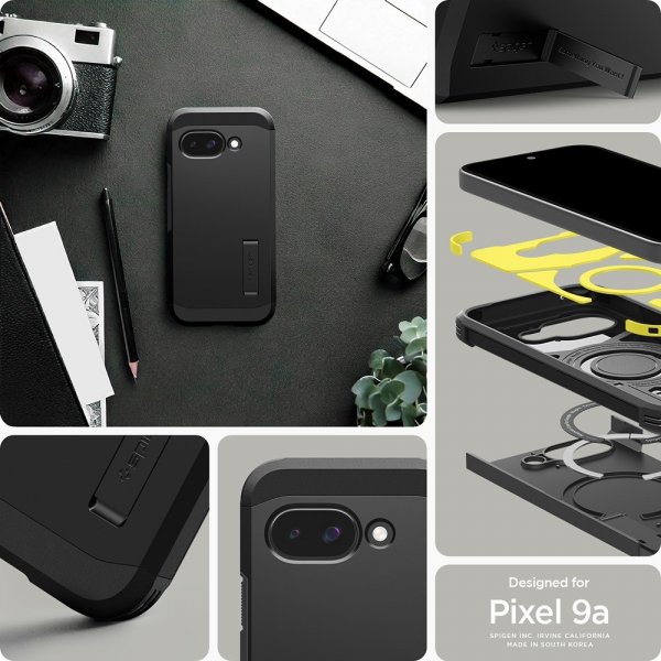 Spigen Google Pixel 9a Suojakuori Tough Armor MagFit Musta