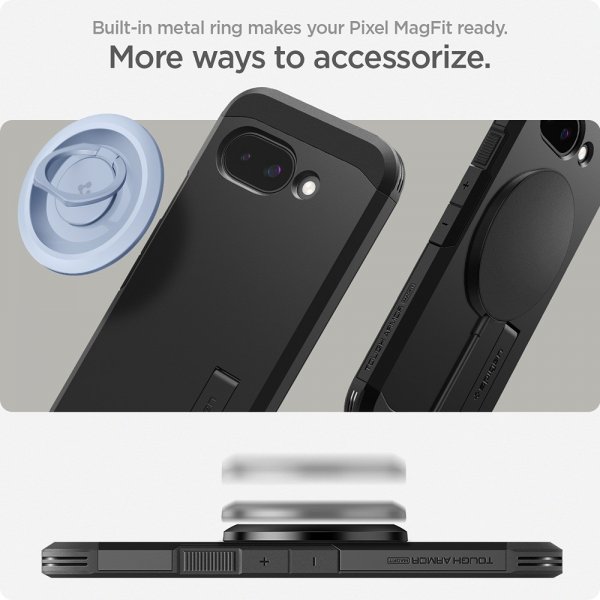 Spigen Google Pixel 9a Suojakuori Tough Armor MagFit Musta