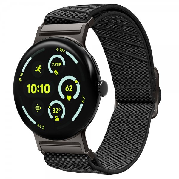 Spigen Google Pixel Watch 1/2/3/4 41mm Armband Lite Fit X Musta