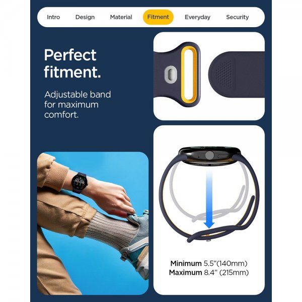 Spigen Google Pixel Watch 1/2/3/4 41mm ranneke Nano Pop Blueberry Navy