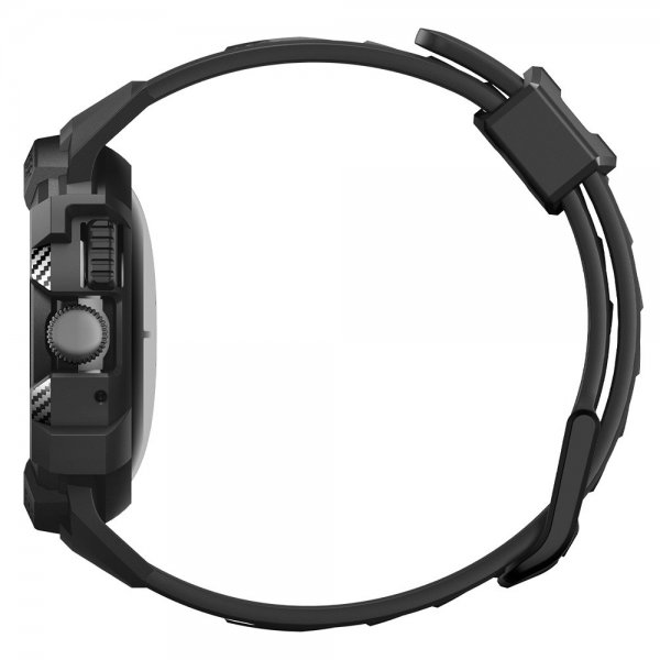 Spigen Google Pixel Watch 1/2/3 41mm Ranneke ja Suojakuori Rugged Armor Pro Musta
