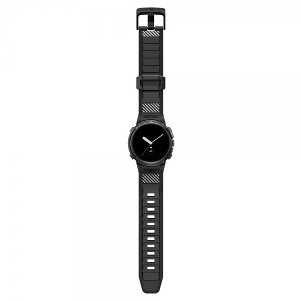 Spigen Google Pixel Watch 1/2/3 41mm Ranneke ja Suojakuori Rugged Armor Pro Musta