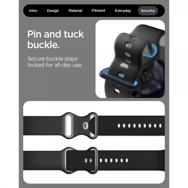 Spigen Google Pixel Watch 3/4 45mm Armband Nano Pop Black Sesame