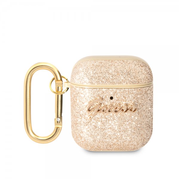 Guess AirPods 1/2 Kuoret Glitter Flakes Kulta