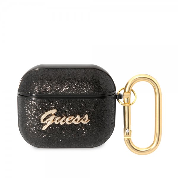 Guess AirPods 3 Kuoret Glitter Hiutaleet Musta