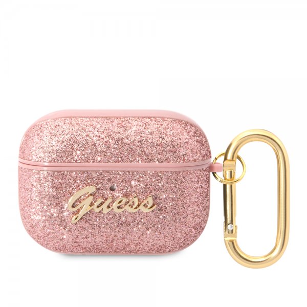 Guess AirPods Pro Kuoret Glitter Flakes Ruusu