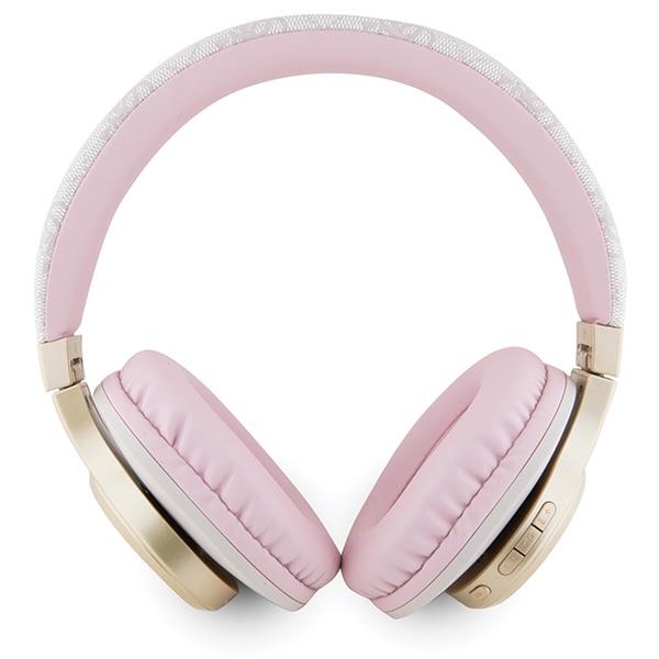 Guess langattomat Bluetooth 4G Script Metal Logo -kuulokkeet, pinkki