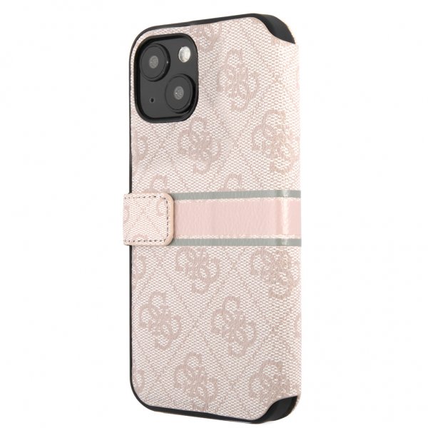 Guess iPhone 13 Mini Suojakuori Printed Stripe Pinkki