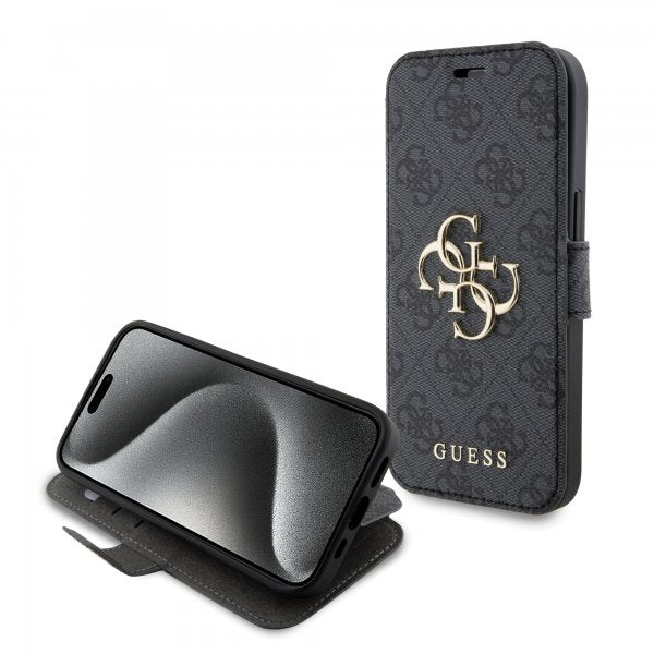 Guess iPhone 15 Plus Suojakuori 4G Logo Harmaa